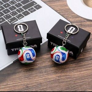 Copa mundial Tríonda Multicolor Mini Soccer Ball Keychain